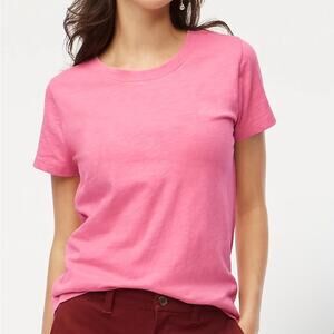 J. Crew Factory Girlfriend Crewneck Short Sleeve Tee‎ Shirt in Mauve Pink Sz XS